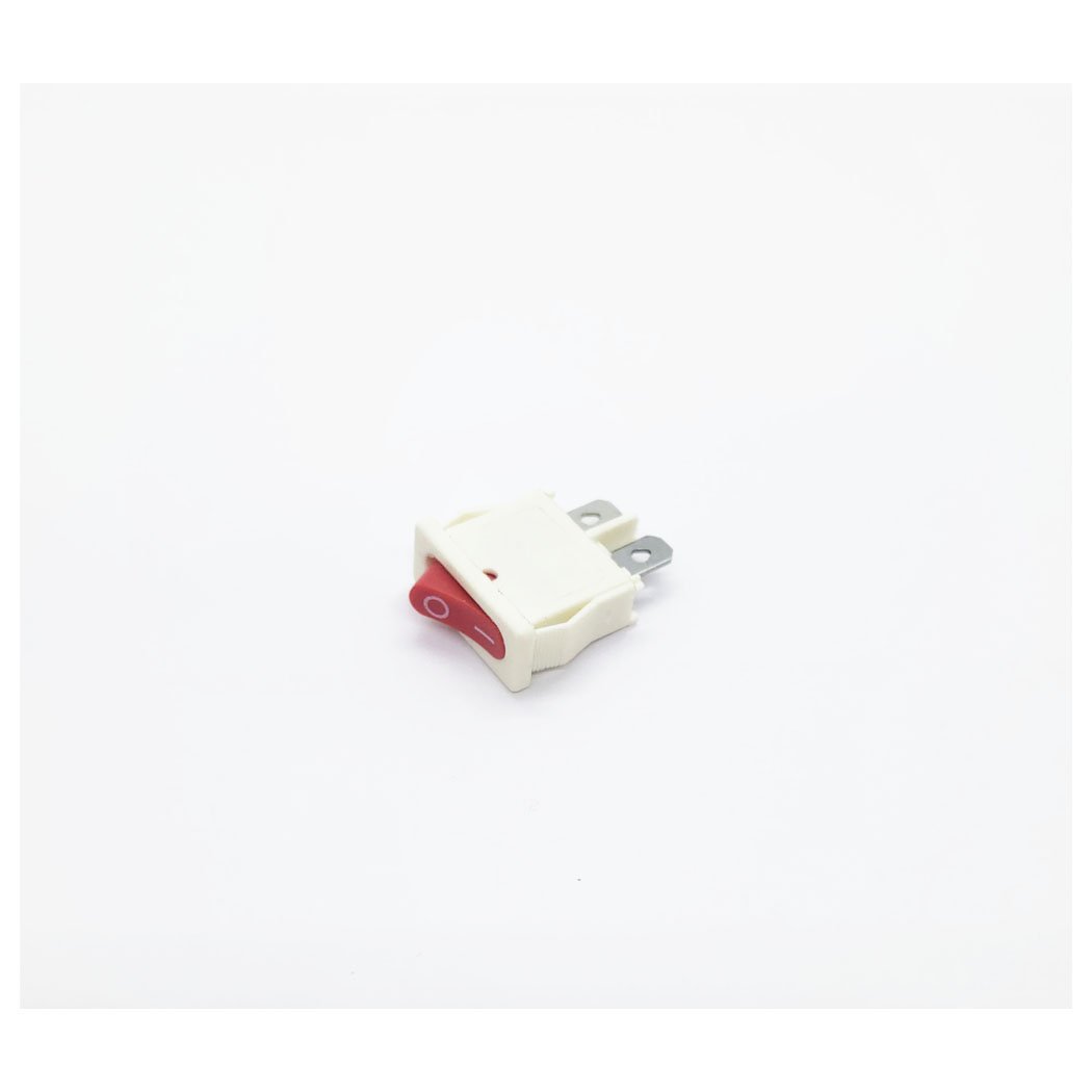 AF117A Mini Tekli Dar Anahtar Beyaz Kasa-Kırmızı Buton - Afem Elektronik